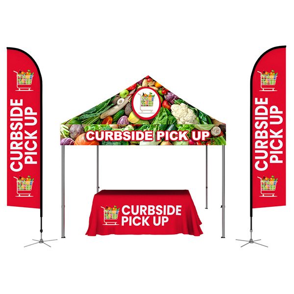 Outdoor tent canopy custom printed.